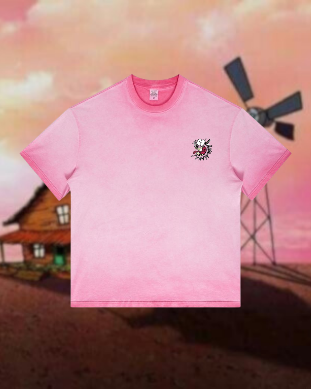 Courage the Cowardly Dog Pink Wash T-Shirt