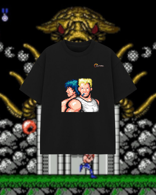Contra-Inspired Retro Gamer Graphic T-Shirt